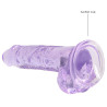 Real Rock Crystal Gode Crystal Clear 14 x 3.5cm Violet